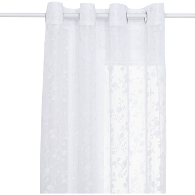 Atmosphera Lazi Voilage blanc motif fleurs - 140 x 240 cm - Publicité Atmosphera Lazi Voilage blanc motif fleurs - 140 x 240 cm - Publicité