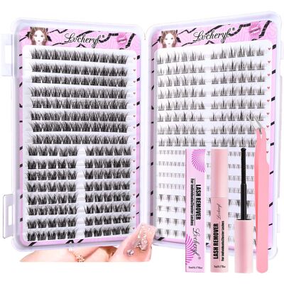 LVCHERYL Coffret de faux cils 1-326 avec pince et dissolvant de colle - Publicité LVCHERYL Coffret de faux cils 1-326 avec pince et dissolvant de colle - Publicité
