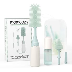 Momcozy LS002 Kit de brosse à biberon Innovative Push-Press Design - Vert - Publicité Momcozy LS002 Kit de brosse à biberon Innovative Push-Press Design - Vert - Publicité