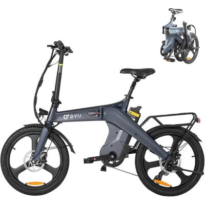 DYU T1 Vélo électrique pliant 20 pouces - Gris - Publicité DYU T1 Vélo électrique pliant 20 pouces - Gris - Publicité