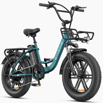 ENGWE L20 Boost Vélo électrique avec batterie 48 V 13 Ah, 20 x 4,0 pouces, 7 vitesses avec écran LCD, moteur 250 W, 25 km/h, autonomie 120 km - Vert - Publicité ENGWE L20 Boost Vélo électrique avec batterie 48 V 13 Ah, 20 x 4,0 pouces, 7 vitesses avec écran LCD, moteur 250 W, 25 km/h, autonomie 120 km - Vert - Publicité