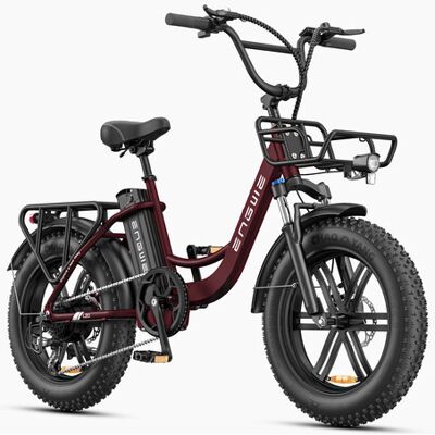 ENGWE L20 Boost Vélo électrique avec batterie 48 V 13 Ah, 20 x 4,0 pouces, 7 vitesses avec écran LCD, moteur 250 W et 25 km/h, autonomie 120 km - Rouge - Publicité ENGWE L20 Boost Vélo électrique avec batterie 48 V 13 Ah, 20 x 4,0 pouces, 7 vitesses avec écran LCD, moteur 250 W et 25 km/h, autonomie 120 km - Rouge - Publicité