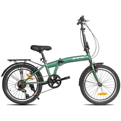 JoyStar, Super, Vélo pliant 20" pour adultes, 6 vitesses, cadre en acier léger à haute teneur en carbone, frein à V double, pour le camping et les trajets quotidiens, vert - Publicité JoyStar, Super, Vélo pliant 20" pour adultes, 6 vitesses, cadre en acier léger à haute teneur en carbone, frein à V double, pour le camping et les trajets quotidiens, vert - Publicité