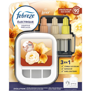 FEBREZE Kit de démarrage désodorisant électrique Souffle précieux - Publicité FEBREZE Kit de démarrage désodorisant électrique Souffle précieux - Publicité