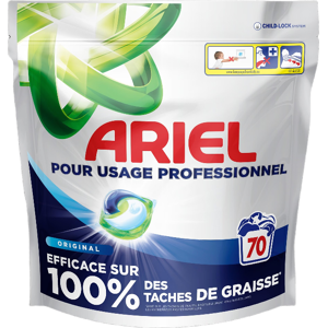 Ariel Lessive professionnelle original tout-En-1 capsules 70 doses - Publicité Ariel Lessive professionnelle original tout-En-1 capsules 70 doses - Publicité