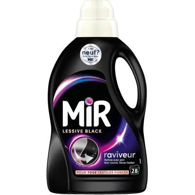 Mir Lessive noire 1,4 L - Publicité Mir Lessive noire 1,4 L - Publicité