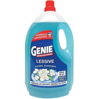 Génie GENIE Lessive liquide concentrée Professionnel anticalcaire 80 lavages - Publicité Génie GENIE Lessive liquide concentrée Professionnel anticalcaire 80 lavages - Publicité