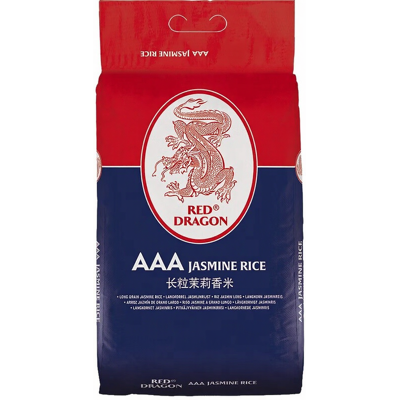 Red Dragon Riz long parfumé cambodgien AAA - 10 kg - Publicité Red Dragon Riz long parfumé cambodgien AAA - 10 kg - Publicité
