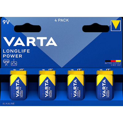 Varta PILES ALCALINES LONGLIFE POWER V x4 - Publicité Varta PILES ALCALINES LONGLIFE POWER V x4 - Publicité