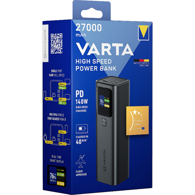 Varta HIGH CAPACITY POWERBANK 27000 - Publicité Varta HIGH CAPACITY POWERBANK 27000 - Publicité