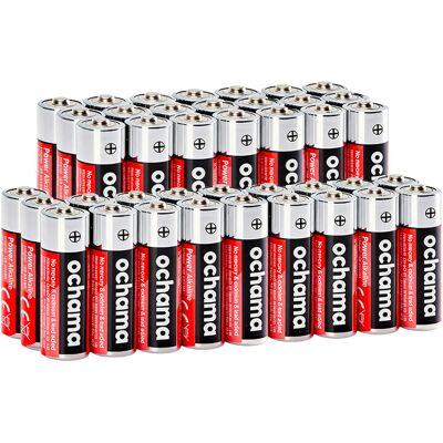 Ochama Piles AA LR06 Alcalines Sans Mercure, Lot de 40, 1.5V, pour Tensiomètre, Glucomètre, Verrouillage Intelligent, Télécommande, Balance Numérique et Jouets - Publicité Ochama Piles AA LR06 Alcalines Sans Mercure, Lot de 40, 1.5V, pour Tensiomètre, Glucomètre, Verrouillage Intelligent, Télécommande, Balance Numérique et Jouets - Publicité