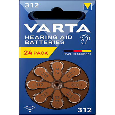 Varta PILES AUDITIVES V312 x 24 - Publicité Varta PILES AUDITIVES V312 x 24 - Publicité