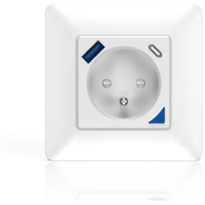 KYF Multiprise encastrée connectée Wi‑Fi pour l'intérieur avec compteur d'énergie et ports USB/USB‑C - Publicité KYF Multiprise encastrée connectée Wi‑Fi pour l'intérieur avec compteur d'énergie et ports USB/USB‑C - Publicité