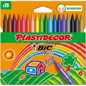 Bic 18 crayons de couleur étui Plastidecor - Publicité Bic 18 crayons de couleur étui Plastidecor - Publicité