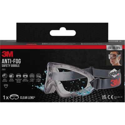 Lunettes-masque grand confort 3M™ 2891S avec revêtement Scotchgard™ - Publicité Lunettes-masque grand confort 3M™ 2891S avec revêtement Scotchgard™ - Publicité