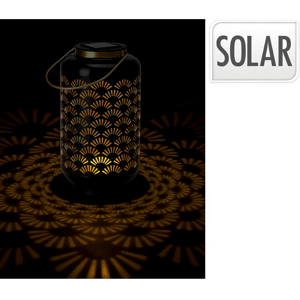 Lanterne Solaire en Métal D13 x H23 cm - Publicité Lanterne Solaire en Métal D13 x H23 cm - Publicité