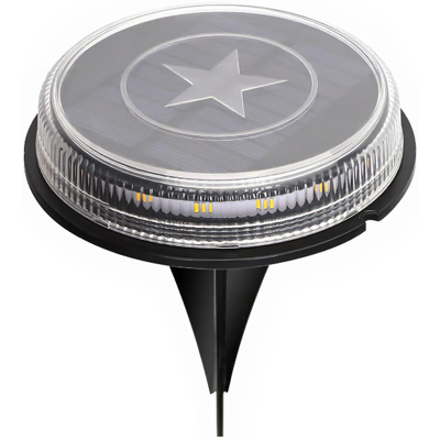 Aigostar Lampe Solaire Ronde Noir, Lumière Chaude, IP66, Panneau Solaire 0,6 W - Publicité Aigostar Lampe Solaire Ronde Noir, Lumière Chaude, IP66, Panneau Solaire 0,6 W - Publicité