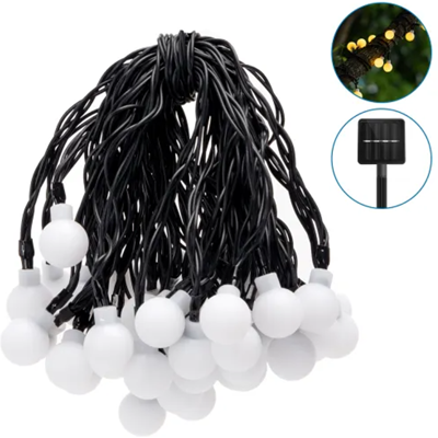 Aigostar Guirlande lumineuse solaire LED milk bubble, 10 m, lumière chaude 2700 K - Publicité Aigostar Guirlande lumineuse solaire LED milk bubble, 10 m, lumière chaude 2700 K - Publicité