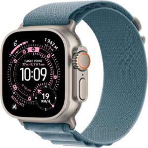 Apple Watch Ultra 3 GPS + Cellular 49 mm avec boîtier en titane naturel avec boucle Alpine bleu clair - Large - Publicité Apple Watch Ultra 3 GPS + Cellular 49 mm avec boîtier en titane naturel avec boucle Alpine bleu clair - Large - Publicité