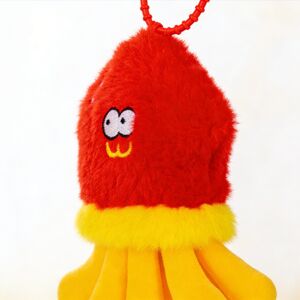 Porte-clés en peluche YS Calamar et frites 14 cm - Publicité Porte-clés en peluche YS Calamar et frites 14 cm - Publicité