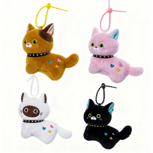 Porte-clés en peluche série Chat mignon 11 cm (Modèle aléatoire) - Publicité Porte-clés en peluche série Chat mignon 11 cm (Modèle aléatoire) - Publicité