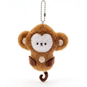 Porte-clés en peluche singe en cuir 9 cm - Publicité Porte-clés en peluche singe en cuir 9 cm - Publicité