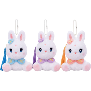 Porte-clés en peluche lapin fée assis 13 cm (Modèle aléatoire) - Publicité Porte-clés en peluche lapin fée assis 13 cm (Modèle aléatoire) - Publicité