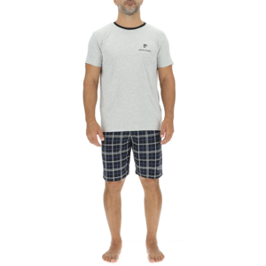 PIERRE CARDIN Pyjama pour homme ENC gris chiné/noir - Taille XL - Publicité PIERRE CARDIN Pyjama pour homme ENC gris chiné/noir - Taille XL - Publicité