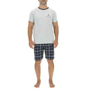 PIERRE CARDIN Pyjama pour homme ENC gris chiné/noir - Taille M - Publicité PIERRE CARDIN Pyjama pour homme ENC gris chiné/noir - Taille M - Publicité