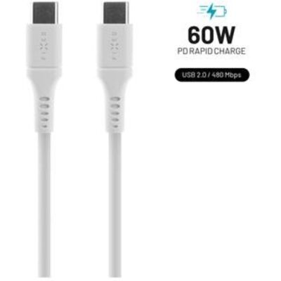 Câble USB-C Liquid Silicone Blanc 2m FIXED - Données & Charge Rapide - Publicité Câble USB-C Liquid Silicone Blanc 2m FIXED - Données & Charge Rapide - Publicité