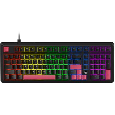AJAZZ AK980 clavier mécanique filaire 98%, disposition QWERTY US, montage sur joints, rétroéclairage arc-en-ciel - prise en charge du remplacement à chaud - Noir et rouge - Publicité AJAZZ AK980 clavier mécanique filaire 98%, disposition QWERTY US, montage sur joints, rétroéclairage arc-en-ciel - prise en charge du remplacement à chaud - Noir et rouge - Publicité