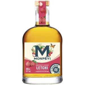 MONPEYI MONPÉYI Liqueur au rhum arrangé saveur litchi 31° - 50 cl - Publicité MONPEYI MONPÉYI Liqueur au rhum arrangé saveur litchi 31° - 50 cl - Publicité
