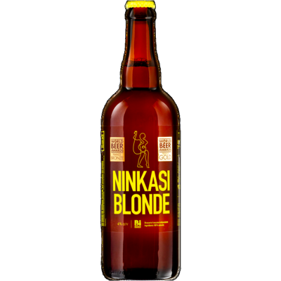 NINKASI Bière blonde 4 % - 75 cl - Publicité NINKASI Bière blonde 4 % - 75 cl - Publicité