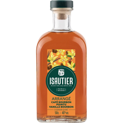 ISAUTIER Rhum arrangé au café bourbon pointu et vanille bourbon 40 % - 50 cl - Publicité ISAUTIER Rhum arrangé au café bourbon pointu et vanille bourbon 40 % - 50 cl - Publicité