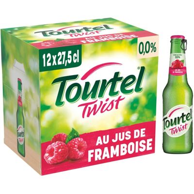 TOURTEL TWIST Bière sans alcool aromatisée Framboise 0° 12x27,5Cl - Publicité TOURTEL TWIST Bière sans alcool aromatisée Framboise 0° 12x27,5Cl - Publicité