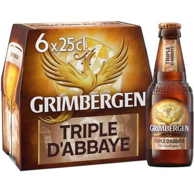 GRIMBERGEN Bière d 'abbaye Triple 8,0° 6x25cl - Publicité GRIMBERGEN Bière d 'abbaye Triple 8,0° 6x25cl - Publicité