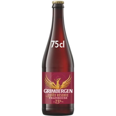 GRIMBERGEN Bière d'abbaye Cuvée Reserve Framboise 7,5° 75 cl - Publicité GRIMBERGEN Bière d'abbaye Cuvée Reserve Framboise 7,5° 75 cl - Publicité
