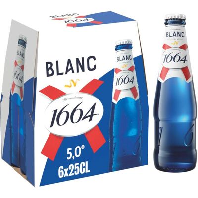 1664 Bière blanche 5,0° 6x25Cl - Publicité 1664 Bière blanche 5,0° 6x25Cl - Publicité