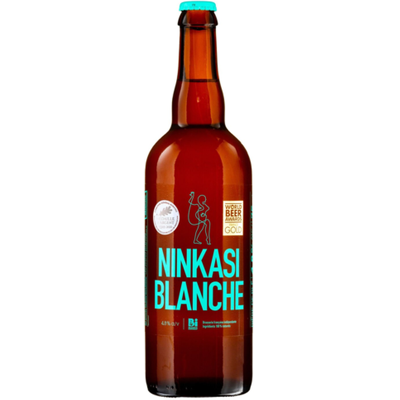 NINKASI Bière blanche 4,8 % - 75 cl - Publicité NINKASI Bière blanche 4,8 % - 75 cl - Publicité