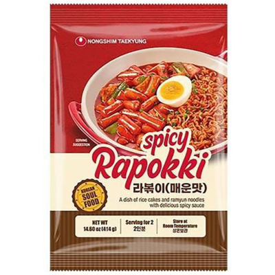 NONGSHIM Rapokki épicé - 414 g - Publicité NONGSHIM Rapokki épicé - 414 g - Publicité