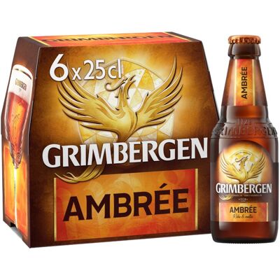 GRIMBERGEN Bière d'abbaye ambrée 6,5° 6 x 25 cl - Publicité GRIMBERGEN Bière d'abbaye ambrée 6,5° 6 x 25 cl - Publicité