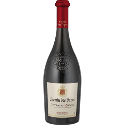 CHEMIN DES PAPES AOP Côtes du Rhône - 75 cl - Publicité CHEMIN DES PAPES AOP Côtes du Rhône - 75 cl - Publicité