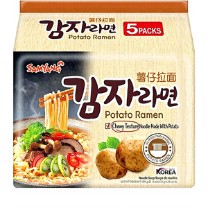Samyang Potato Ramyun (Pack Multiple) 120g x 5 - Publicité Samyang Potato Ramyun (Pack Multiple) 120g x 5 - Publicité
