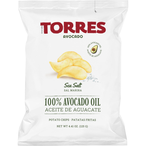TORRES Chips à l'huile d'avocat et au sel - 125 g - Publicité TORRES Chips à l'huile d'avocat et au sel - 125 g - Publicité