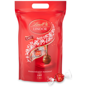 Truffes au Chocolat au Lait Lindt Lindor - 80 pièces - 1kg - Chocolat - Publicité Truffes au Chocolat au Lait Lindt Lindor - 80 pièces - 1kg - Chocolat - Publicité