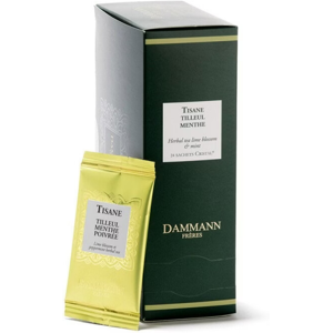Dammann Frères Damman Frères Tisane tilleul et menthe poivrée - 24 sachets/48 g - Publicité Dammann Frères Damman Frères Tisane tilleul et menthe poivrée - 24 sachets/48 g - Publicité