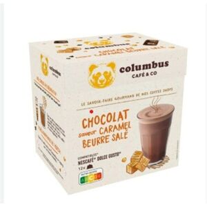 COLUMBUS Capsules de chocolat saveur caramel - 12 pièces - Publicité COLUMBUS Capsules de chocolat saveur caramel - 12 pièces - Publicité