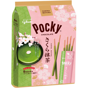 GLICO Pocky saveur Sakura Matcha - 101,6 g - Publicité GLICO Pocky saveur Sakura Matcha - 101,6 g - Publicité