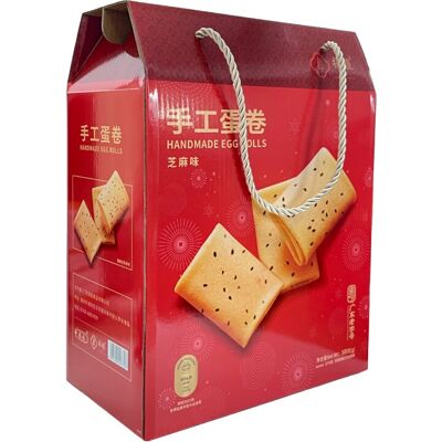 YANGHANG Bâtons de pâte feuilletée à l'œuf et au sésame (500g) Boîte Cadeau - Publicité YANGHANG Bâtons de pâte feuilletée à l'œuf et au sésame (500g) Boîte Cadeau - Publicité