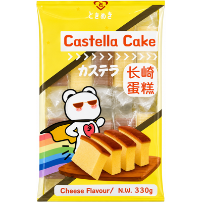 Tokimeki Gâteau Castella saveur fromage - 330 g - Publicité Tokimeki Gâteau Castella saveur fromage - 330 g - Publicité